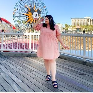 Universal Thread Pale Pink Eyelet Tunic Dress Size XXL